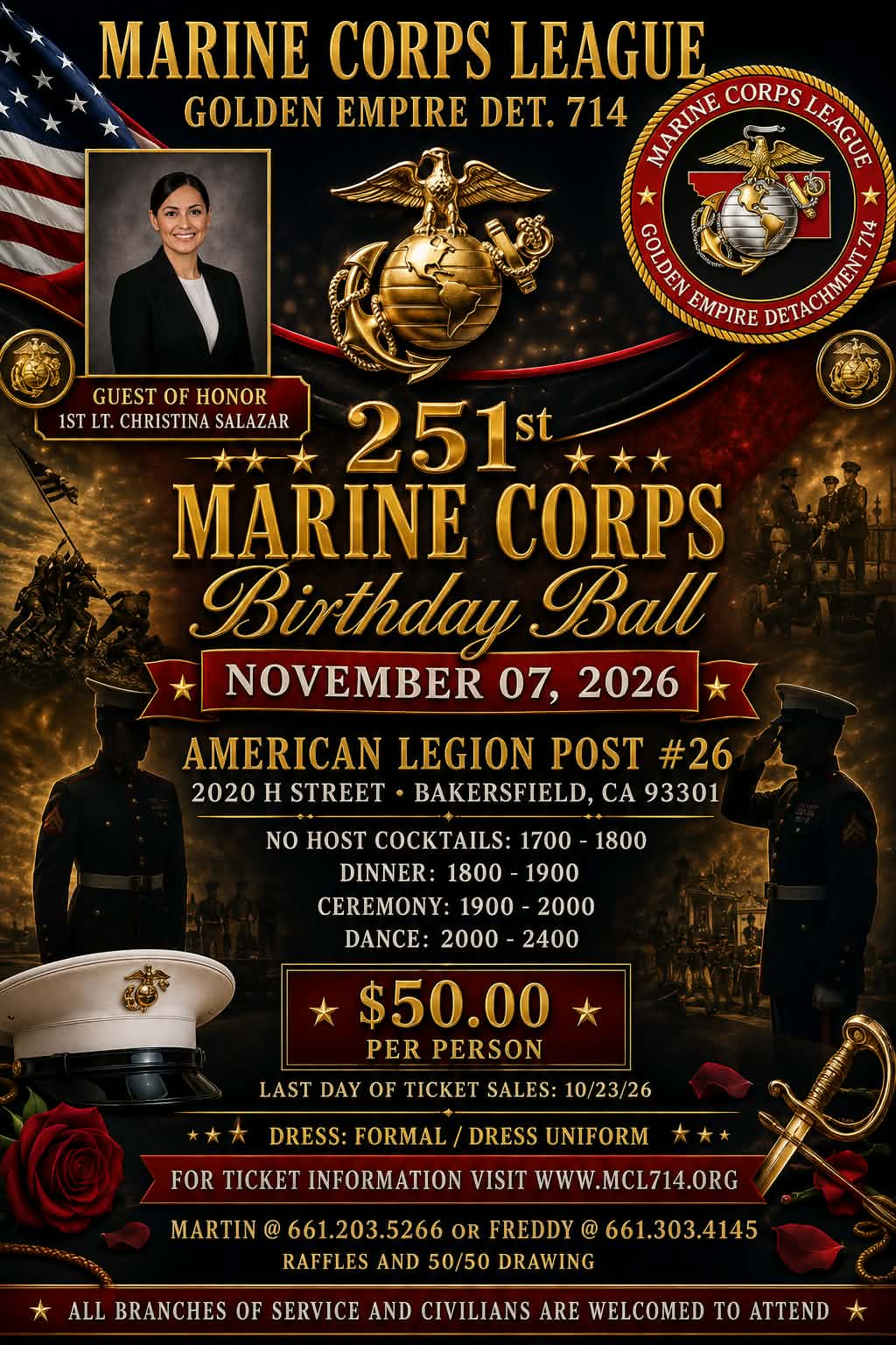 251st Marine Corps Birthday Ball flyer